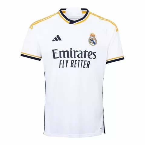 2023 2024 Real Madrid Mens Home Soccer Jersey White Gold 2023 2024 Real Madrid Mens Home Soccer Jersey White Gold