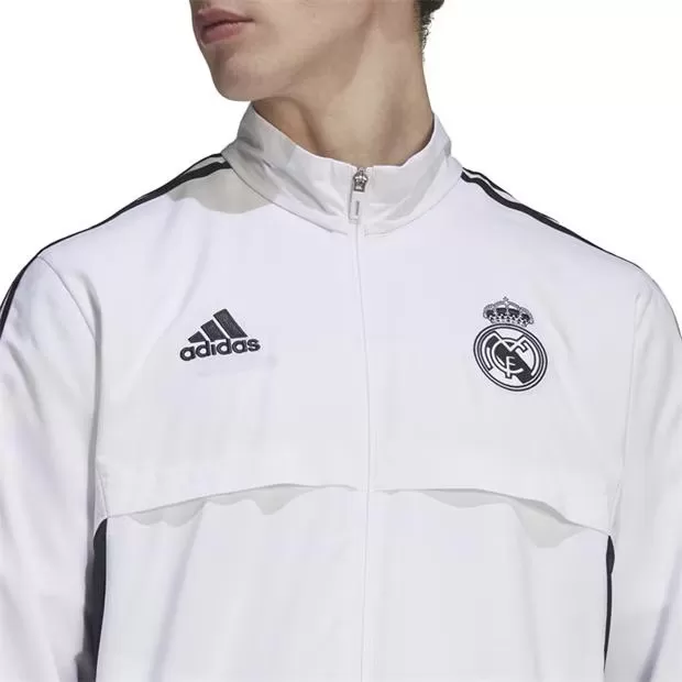 2023 2024 Real Madrid Mens Presentation Soccer Jacket White 2023 2024 Real Madrid Mens Presentation Soccer Jacket White