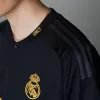 2023 2024 Real Madrid Mens Third Soccer Jersey Black Gold Henley