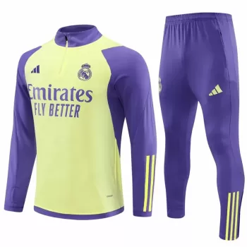 2023 2024 Real Madrid Purple Training Technical Soccer Tracksuit Kit