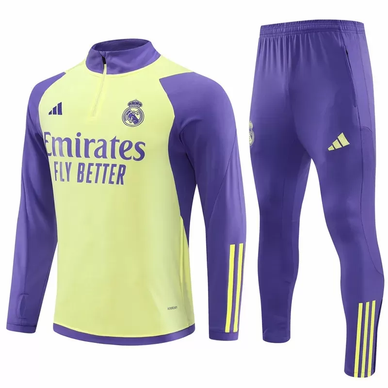2023 2024 Real Madrid Purple Training Technical Soccer Tracksuit Kit 2023 2024 Real Madrid Purple Training Technical Soccer Tracksuit Kit