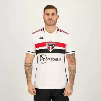 2023 2024 Sao Paulo Mens Home Soccer Jersey White