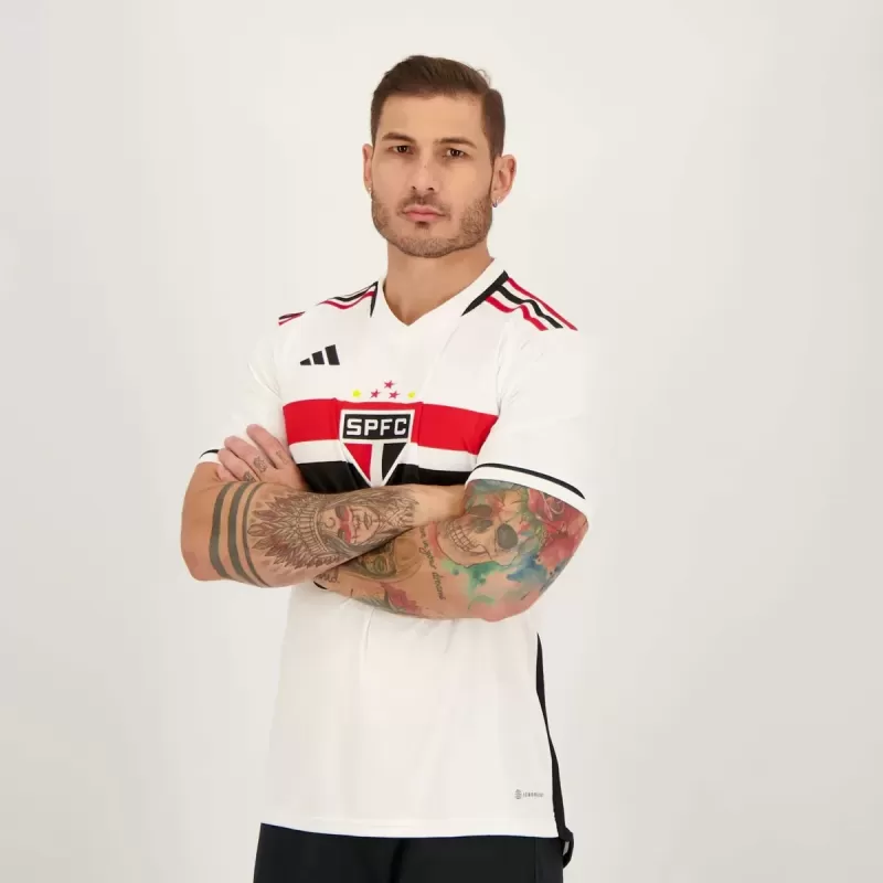2023 2024 Sao Paulo Mens Home Soccer Jersey White