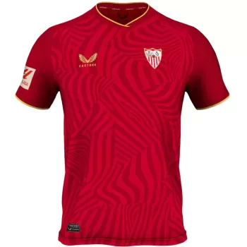 2023 2024 Sevilla FC Mens Away Soccer Jersey Red Heritage