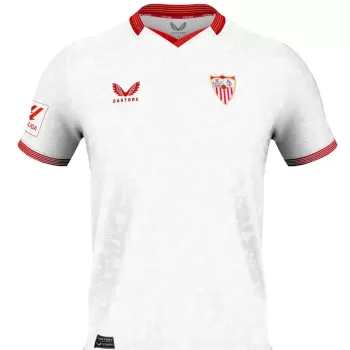 2023 2024 Sevilla FC Mens Home Soccer Jersey White Heritage