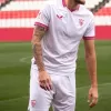 2023 2024 Sevilla FC Mens Home Soccer Jersey White Heritage