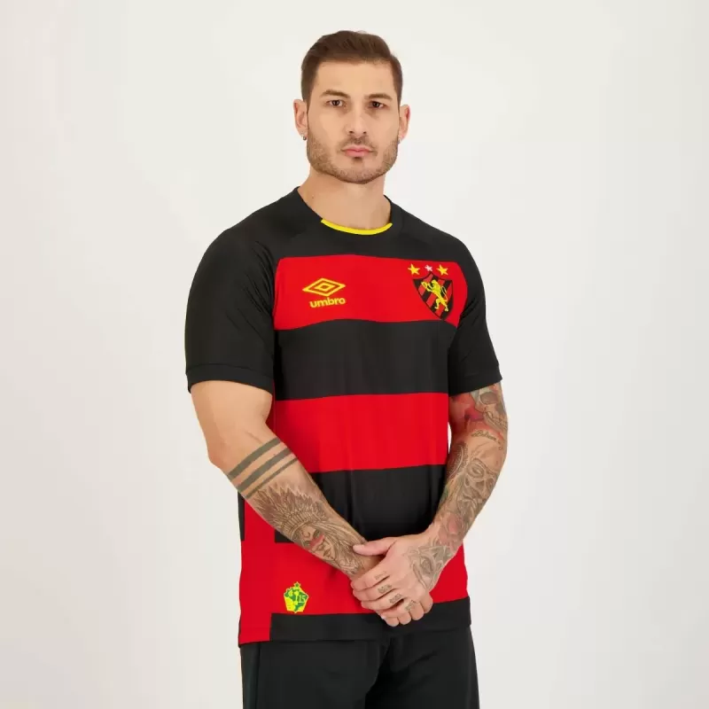 2023 2024 Sport Recife Mens Home Soccer Jersey Red Black 2023 2024 Sport Recife Mens Home Soccer Jersey Red Black