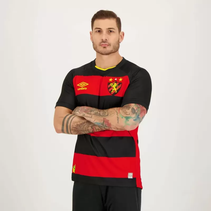 2023 2024 Sport Recife Mens Home Soccer Jersey Red Black 2023 2024 Sport Recife Mens Home Soccer Jersey Red Black
