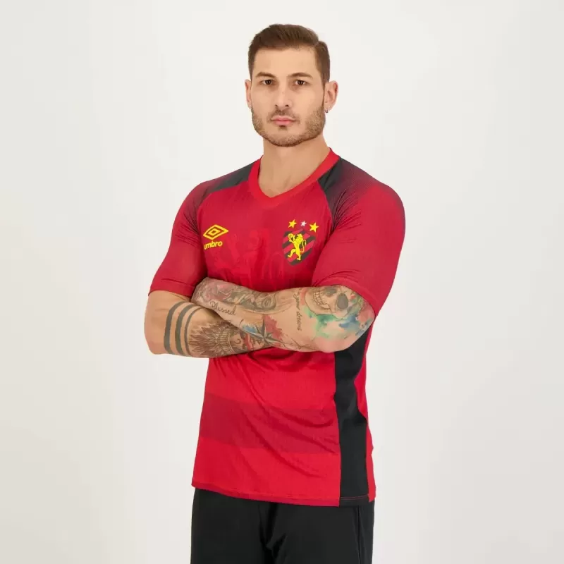 2023 2024 Sport Recife Mens Warmup Soccer Jersey Red