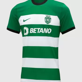 2023 2024 Sporting CP Mens Home Soccer Jersey Green White Hoops