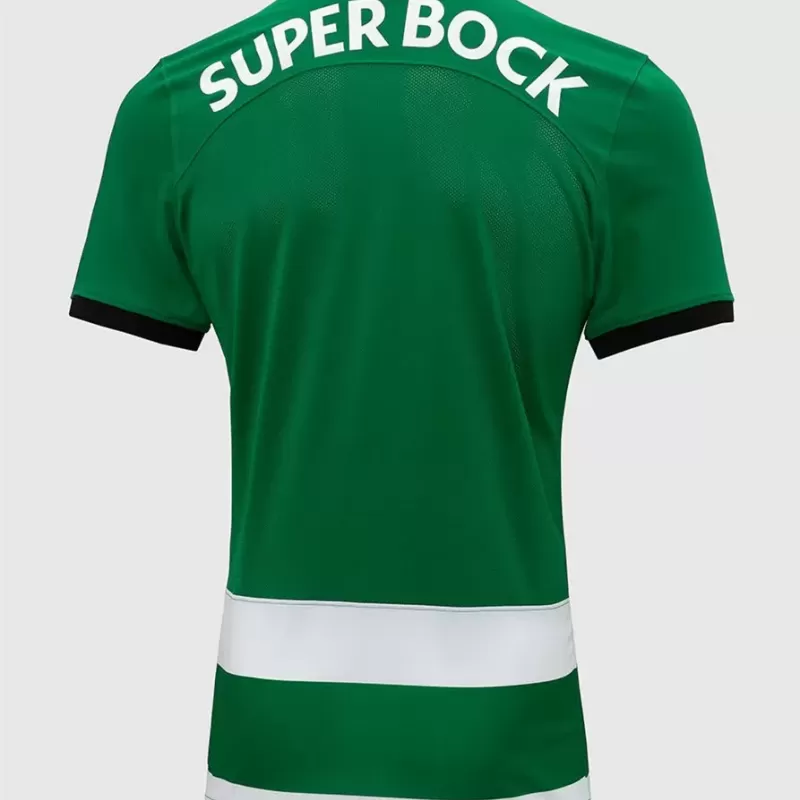 2023 2024 Sporting CP Mens Home Soccer Jersey Green White Hoops 2023 2024 Sporting CP Mens Home Soccer Jersey Green White Hoops