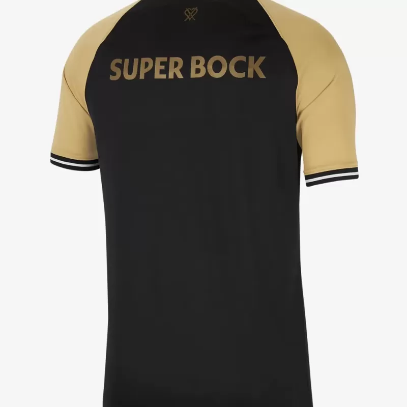 2023 2024 Sporting CP Mens Third Soccer Jersey Black Gold