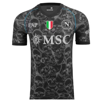 2023 2024 SSC Napoli Mens Halloween Match Soccer Jersey Skulls Edition