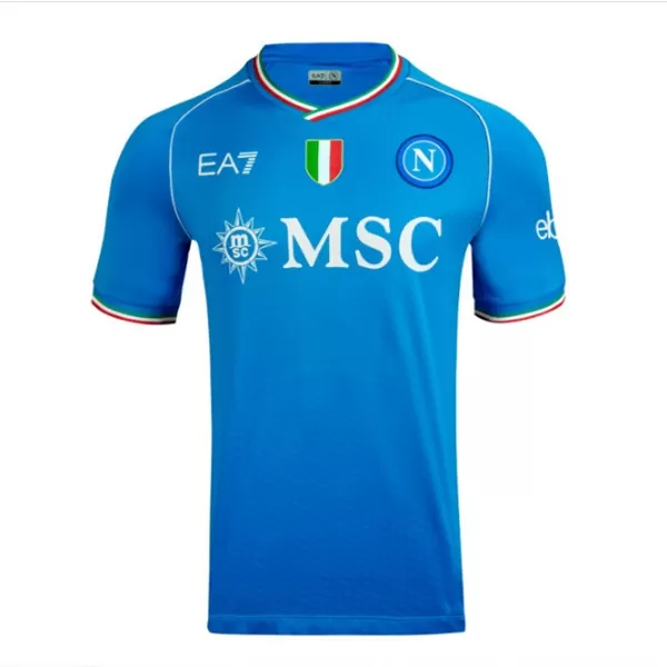2023 2024 SSC Napoli Mens Home Soccer Jersey Sky Blue New Era