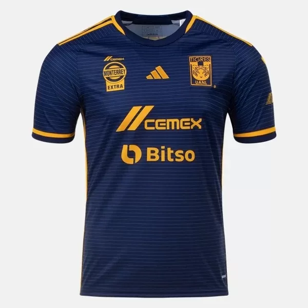2023 2024 Tigres Mens Away Soccer Jersey Blue Gold