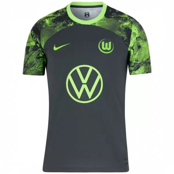 2023 2024 VfL Wolfsburg Mens Away Soccer Jersey Grey Marbled 2023 2024 VfL Wolfsburg Mens Away Soccer Jersey Grey Marbled