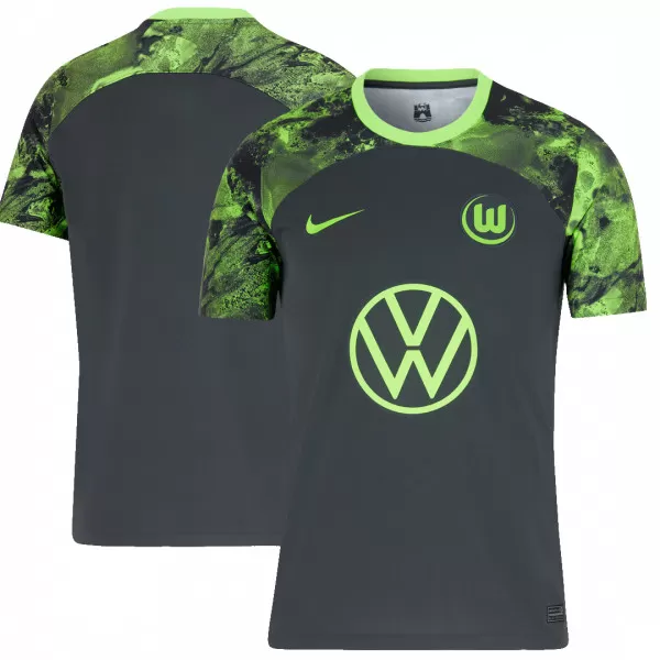 2023 2024 VfL Wolfsburg Mens Away Soccer Jersey Grey Marbled 2023 2024 VfL Wolfsburg Mens Away Soccer Jersey Grey Marbled