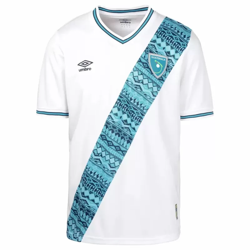 2023 Guatemala Mens Home Soccer Jersey White Blue