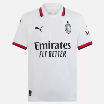 2024 2025 AC Milan Mens Away Soccer Jersey White Red Black