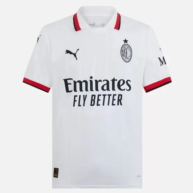 2024 2025 AC Milan Mens Away Soccer Jersey White Red Black 2024 2025 AC Milan Mens Away Soccer Jersey White Red Black