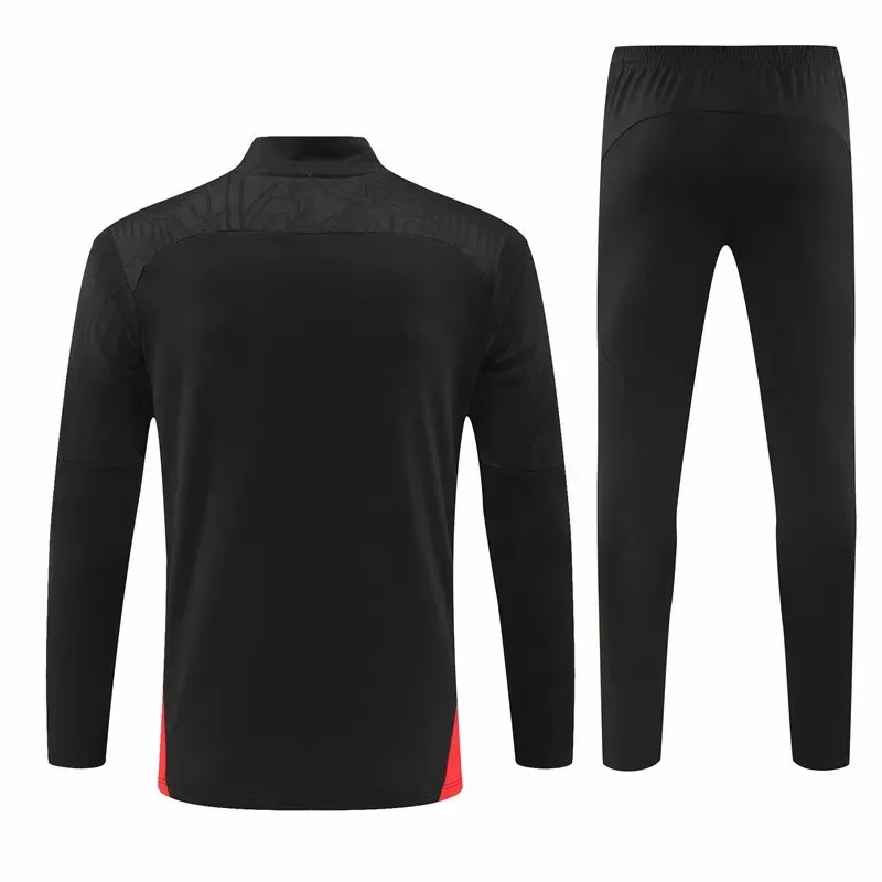 2024 2025 AC Milan Mens Black Training Technical Soccer Tracksuit Kit 2024 2025 AC Milan Mens Black Training Technical Soccer Tracksuit Kit