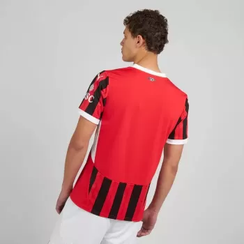 2024 2025 AC Milan Mens Home Authentic Soccer Jersey Genome Stripes Player Version