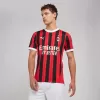 2024 2025 AC Milan Mens Home Soccer Jersey Red Black Genome Stripes 2024 2025 AC Milan Mens Home Soccer Jersey Red Black Genome Stripes