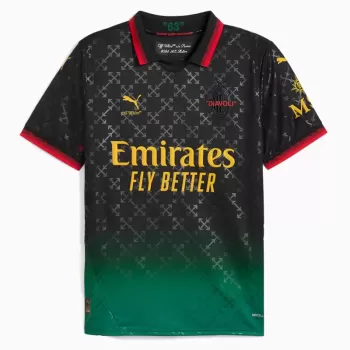 2024 2025 AC Milan Mens Special Edition Soccer Jersey 1963 Tribute Black Green