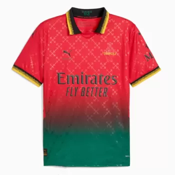 2024 2025 AC Milan Mens Special Edition Soccer Jersey 1963 Tribute Red Green