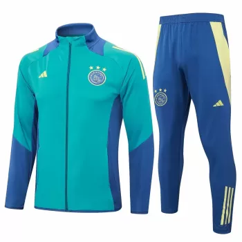 2024 2025 AFC Ajax Mens Green Blue Training Presentation Tracksuit Kit