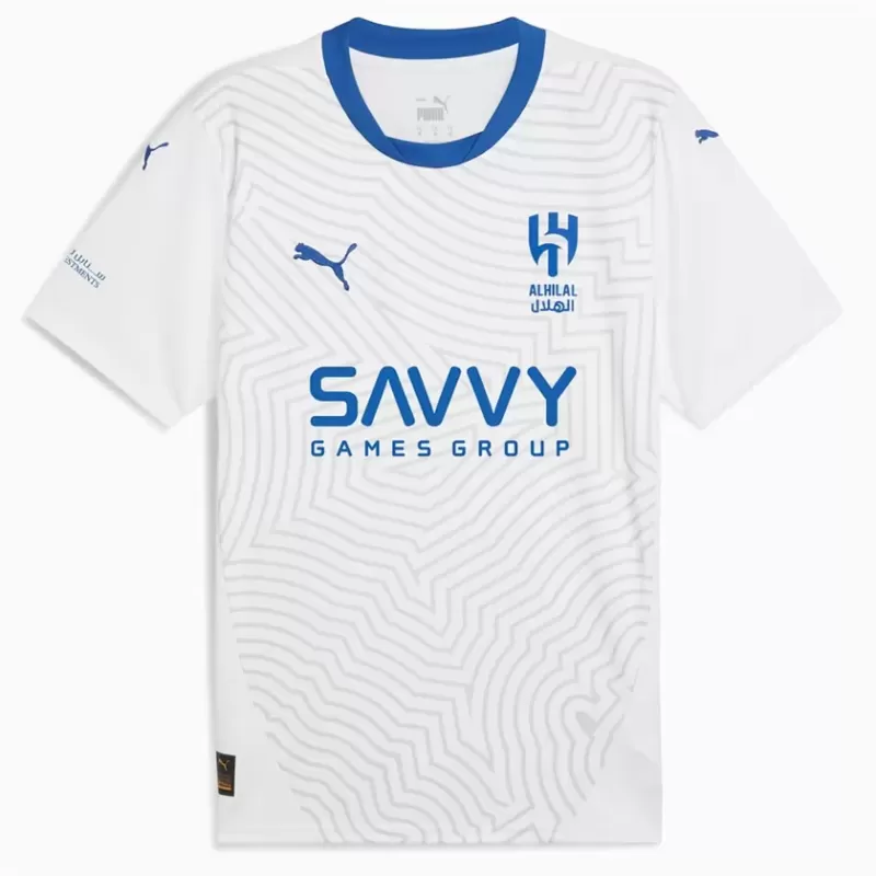 2024 2025 Al Hilal Saudi FC Mens Away Soccer Jersey Desert Landscape 2024 2025 Al Hilal Saudi FC Mens Away Soccer Jersey Desert Landscape