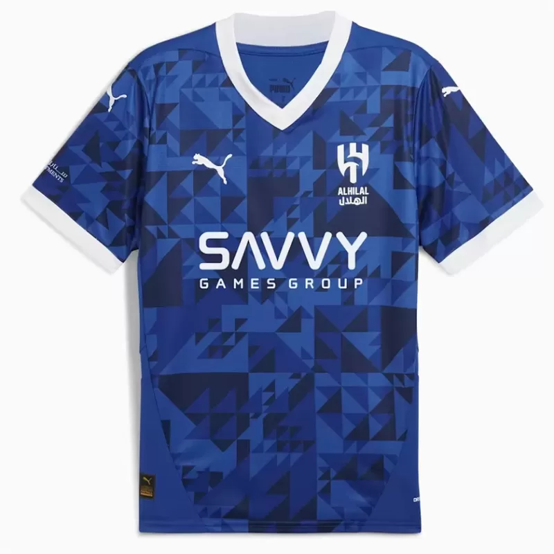 2024 2025 Al Hilal Saudi FC Mens Home Soccer Jersey Blue Stars 2024 2025 Al Hilal Saudi FC Mens Home Soccer Jersey Blue Stars