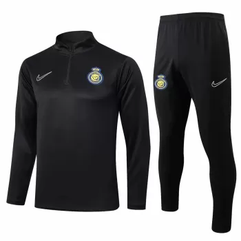 2024 2025 Al Nassr FC Mens Black Training Technical Soccer Tracksuit