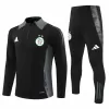 2024 2025 Algeria Mens Black Training Technical Soccer Tracksuit Kit