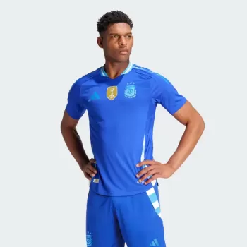 2024 2025 Argentina Mens Away Authentic Soccer Jersey Player Version Royal Blue