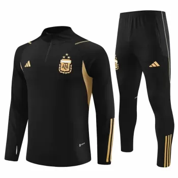 2024 2025 Argentina Mens Black Training Technical Soccer Tracksuit Kit