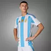 2024 2025 Argentina Mens Home Authentic Soccer Jersey Player Version White Blue