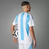 2024 2025 Argentina Mens Home Authentic Soccer Jersey Player Version White Blue