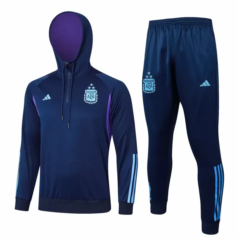 2024 2025 Argentina Mens Navy Hooded Training Soccer Tracksuit Kit 2024 2025 Argentina Mens Navy Hooded Training Soccer Tracksuit Kit