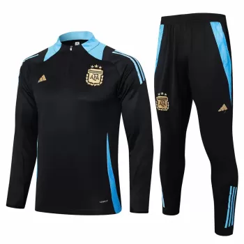 2024 2025 Argentina Mens Training Technical Soccer Tracksuit Black