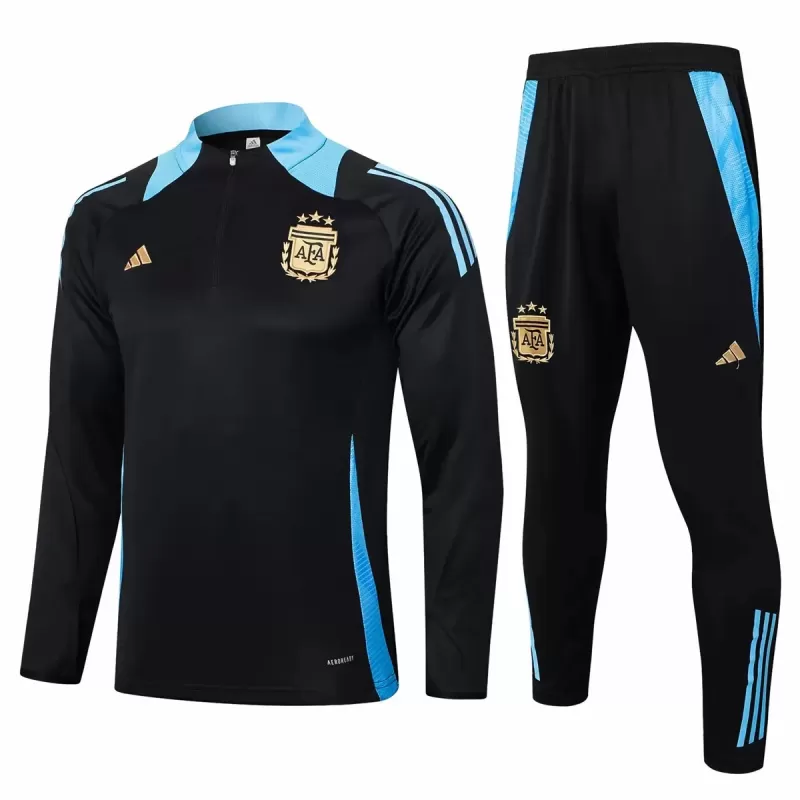 2024 2025 Argentina Mens Training Technical Soccer Tracksuit Black