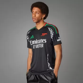 2024 2025 Arsenal FC Mens Away Authentic Soccer Jersey Labrum Edition Black