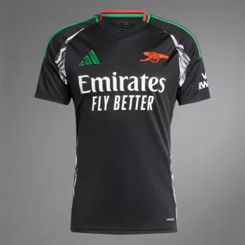 2024 2025 Arsenal FC Mens Away Soccer Jersey West African Tribute Black