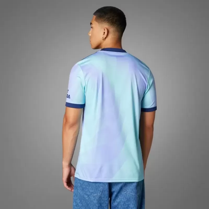 2024 2025 Arsenal FC Mens Third Authentic Soccer Jersey Player Version Lilac Aqua 2024 2025 Arsenal FC Mens Third Authentic Soccer Jersey Player Version Lilac Aqua