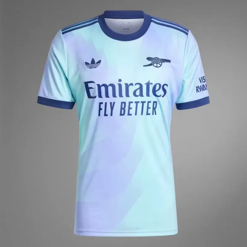 2024 2025 Arsenal FC Mens Third Soccer Jersey Lilac Aqua 2024 2025 Arsenal FC Mens Third Soccer Jersey Lilac Aqua