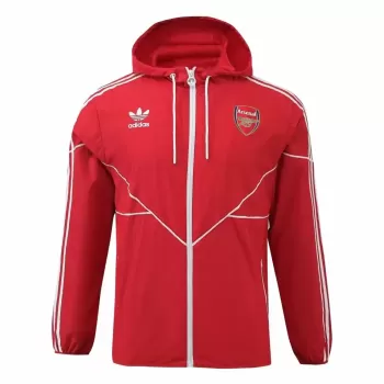 2024 2025 Arsenal Mens Red Waterproof Windbreaker Soccer Jacket