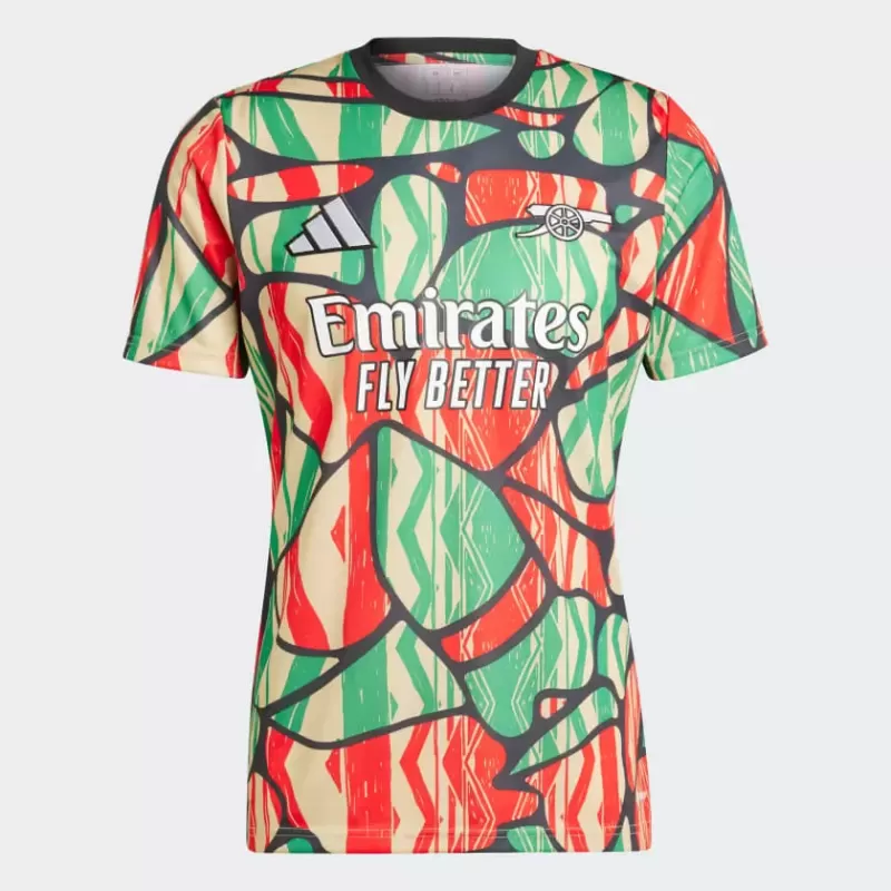 2024 2025 Arsenal Mens Warm Up Soccer Jersey West African Design 2024 2025 Arsenal Mens Warm Up Soccer Jersey West African Design