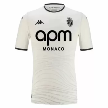 2024 2025 AS Monaco Mens Third Soccer Jersey Vanilla White Architecture