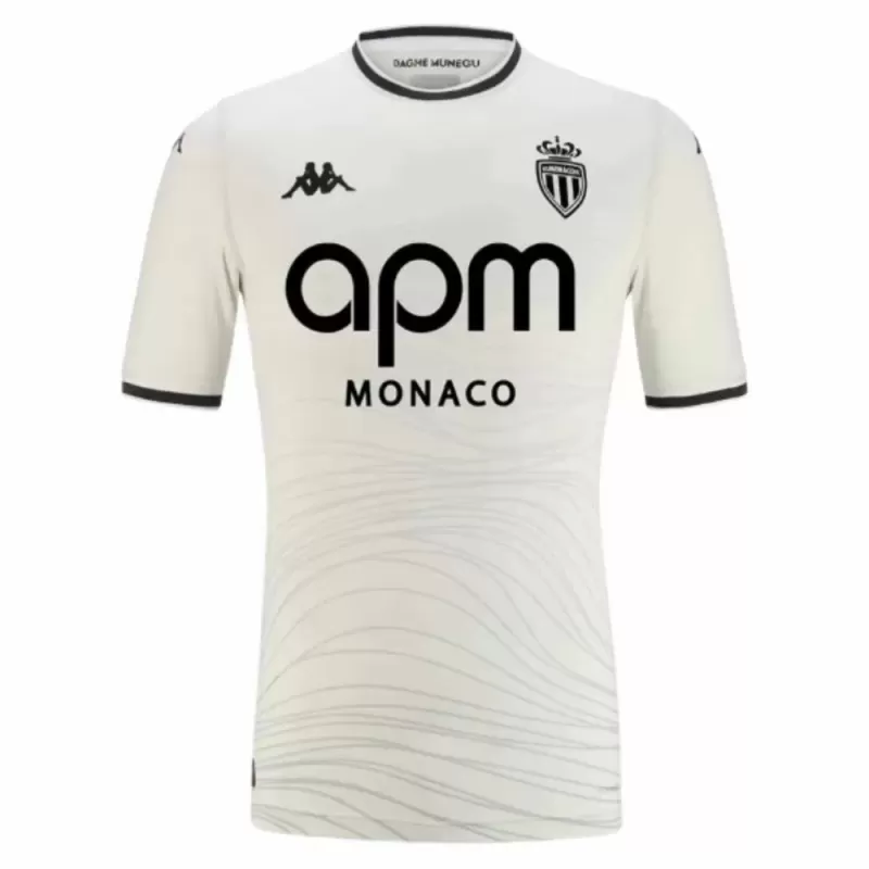 2024 2025 AS Monaco Mens Third Soccer Jersey Vanilla White Architecture