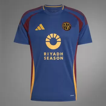 2024 2025 AS Roma Mens Third Soccer Jersey Tech Indigo 1930s Badge